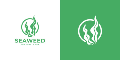 seaweed logo vector illustration, logo template © Rezaalfarid204