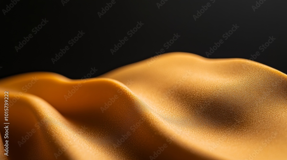 Poster this composition showcases a flowing golden wave with a glossy surface that reflects bursts of light