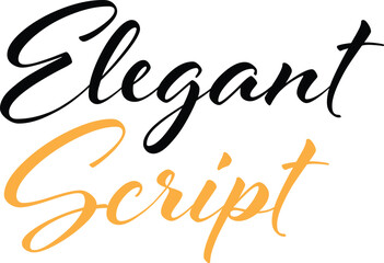 Elegant Script Latter Typography Vector T-shirt Design