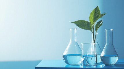 Plant Growing in a Beaker