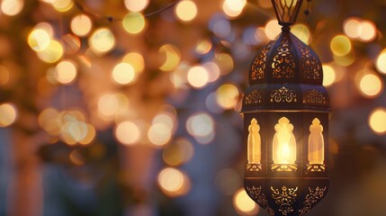 Ornamental Lantern with Warm Glow