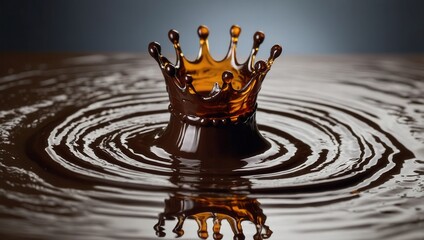 Ice cubes floating above water, creating a suspended crown effect