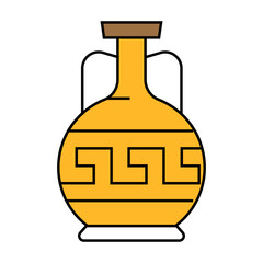 medieval amphora line icon vector. medieval amphora sign. isolated symbol illustration