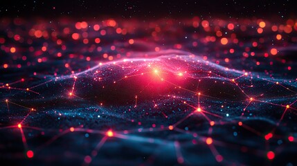 A futuristic AI-generated image depicting global network connections and telecommunication in modern business.