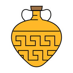 vintage amphora line icon vector. vintage amphora sign. isolated symbol illustration