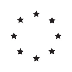 Europe union vector star, simple illustration for web and app on white backkground..eps