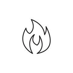 Flame symbol vector, Fire sign linear illustration for web and app..eps