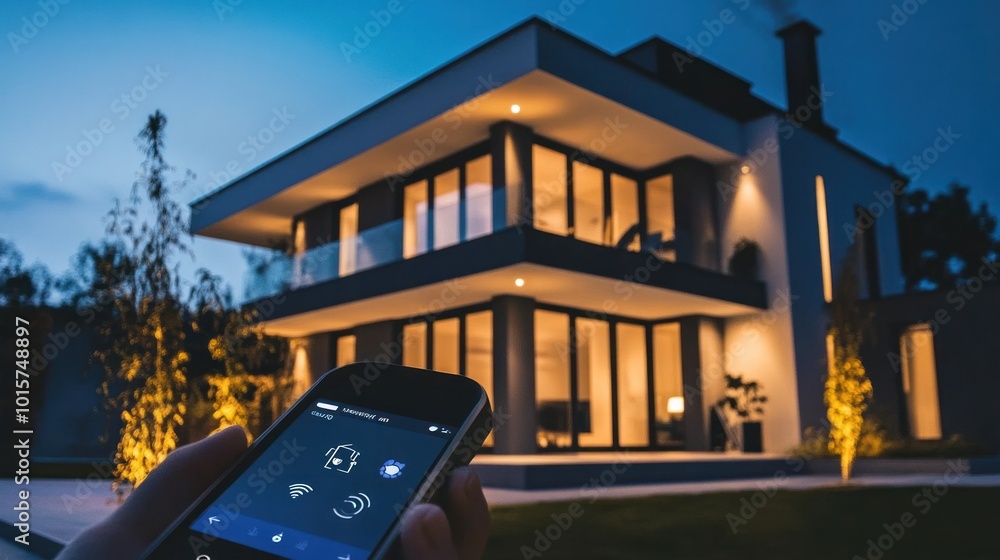 Poster home automation integration for lighting, climate control, and security systems using smart home hub