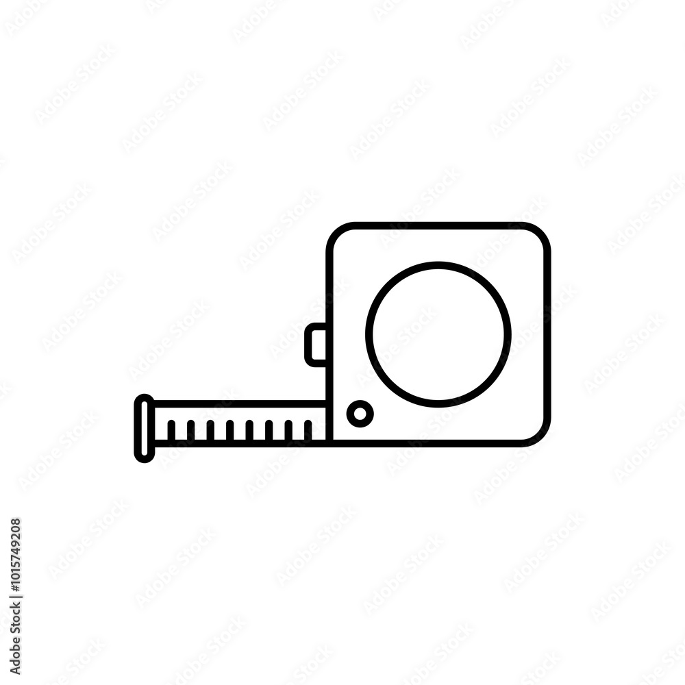 Poster measure tape vector icon. measurement ruler tape linear illustration for web and app..eps