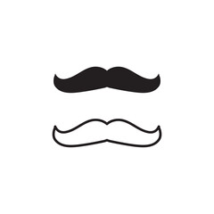 Mustache icon. Black mustache vector trendy style illustration for web and app..eps
