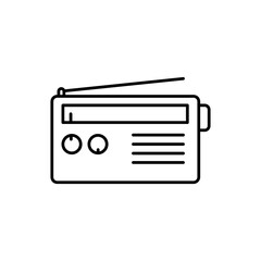 Radio tuner icon, vector simple  Radio broadcast outline illustration for web and app..eps