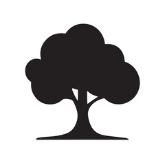 Tree Icon Silhouette Vector Illustration. Isolated On White Background's