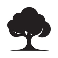 Tree Icon Silhouette Vector Illustration. Isolated On White Background's