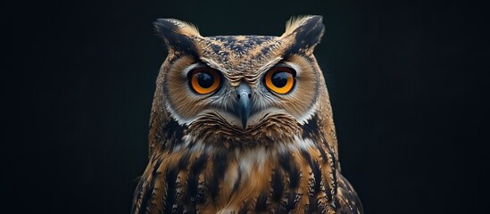 Close-up Portrait of an Owl with Intense Gaze