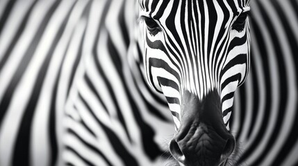 Bold Zebra Print Background with Striking Black and White Contrast