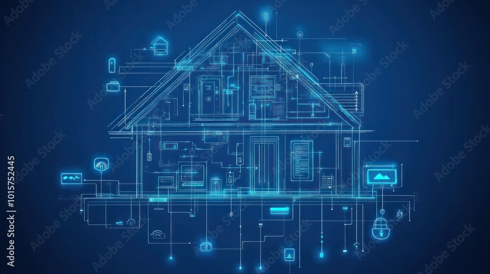Poster smart home automation control panel: a centralized hub for managing all connected devices, security,
