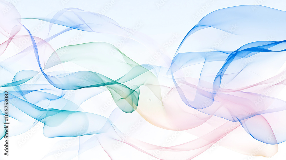 Aufkleber colorful waves of flowing fabric creating a soft and elegant abstract background
