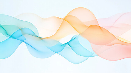 Fototapeta premium Colorful Waves of Flowing Fabric Creating a Soft and Elegant Abstract Background