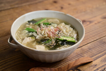 ハト麦の和風スープ