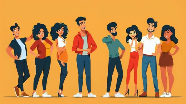 animation of people posing