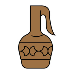 stylish arabian jug line icon vector. stylish arabian jug sign. isolated symbol illustration