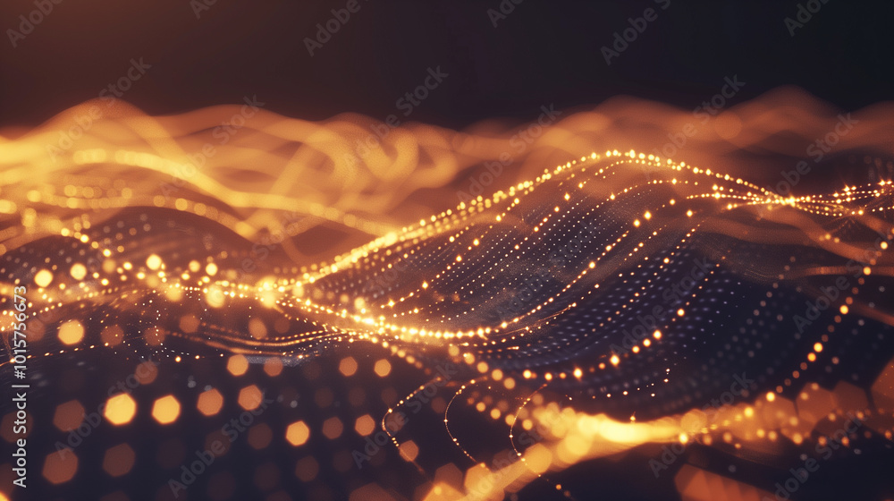 Poster abstract background featuring data technology elements, showcasing a digital concept with modern des