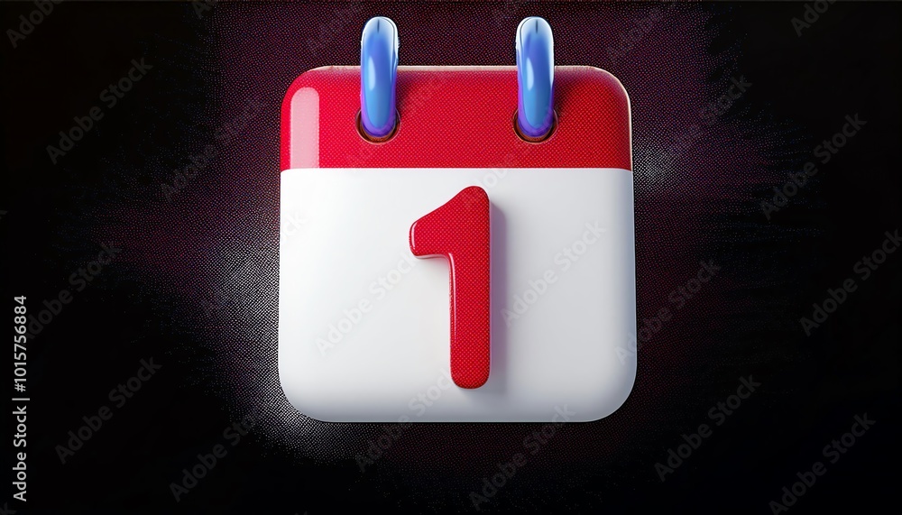 Poster A colorful calendar icon displaying the number 