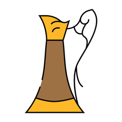 antic arabian jug line icon vector. antic arabian jug sign. isolated symbol illustration