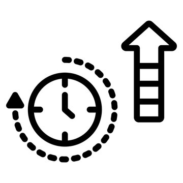clock with arrow up concept clip art preview