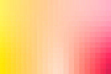 Gradient Pixels Background. Yellow and Pink Geometric Mosaic Design. Abstract Backdrop.