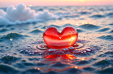 Fototapeta premium heart of water