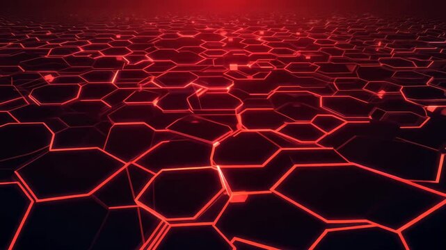 照らされた赤いハニカムフィールド2