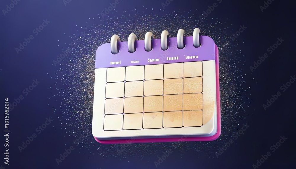 Poster a colorful calendar design with a clean layout, showcasing dates, perfect for planning and organizin