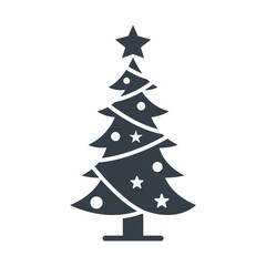 Christmas tree icon design vector template