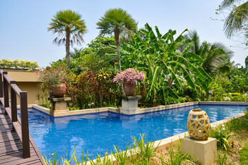 Nice hotel on Phuket island near the ocean, Thailand