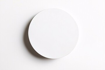 A circular cutout blister template designed for showcasing text or images, perfect for promotional materials against a clean white backdrop.