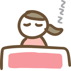 寝ている女性