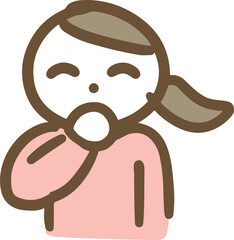 口元に手を当てて笑う女性