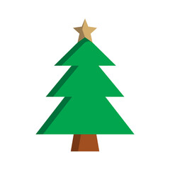 Christmas tree icon design vector template