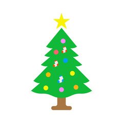Christmas tree icon design vector template