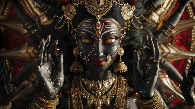 Goddess durga creative concept