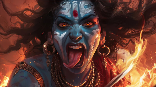 Goddess durga creative concept