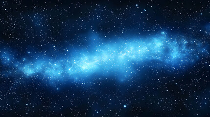 Obraz premium Digital Illustration of a Night Sky with a Milky Way Galaxy, Stars and Cosmic Dust