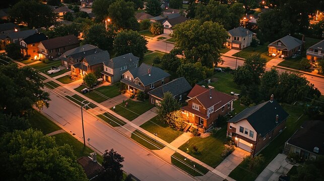 a hero photo image for a landing page for a real estate company dealing with fix and flip of small single family homes in Indianapolis, dark theme 