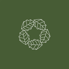 Ocean spray leaves consisting of five parts rotate to form a star