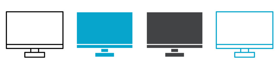 monitor icon isolated vector illustration