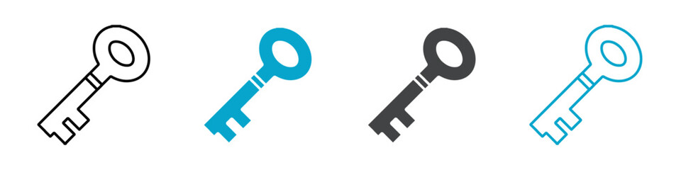 key icon isolated vector illustration