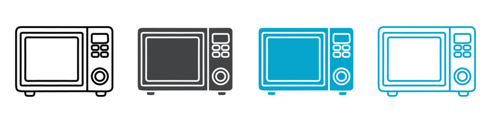microwave icon isolated vector illustration