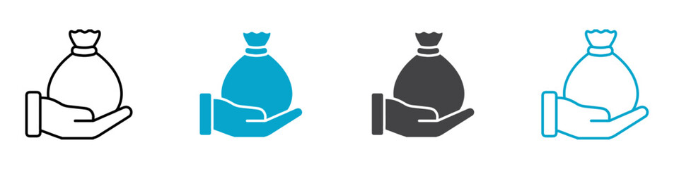 money icon isolated vector illustration