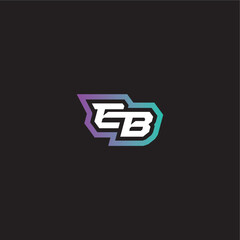 modern esport EB dynamic and bold concept gaming monogram logo letter